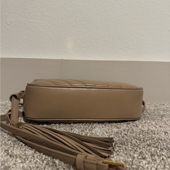 Yves Saint Laurent Tan Chevron Crossbody Bag - Picture 10 of 10